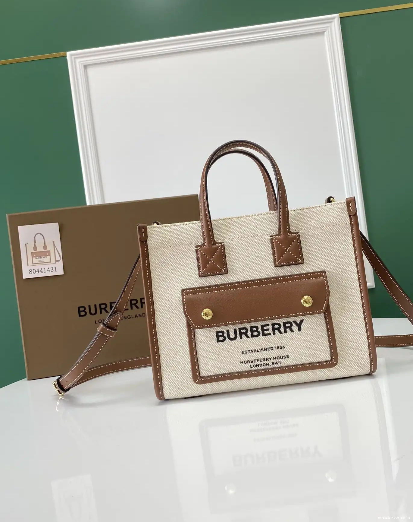 Official FirstBag Ru BURBERRY TOTE Mini Freya 0528